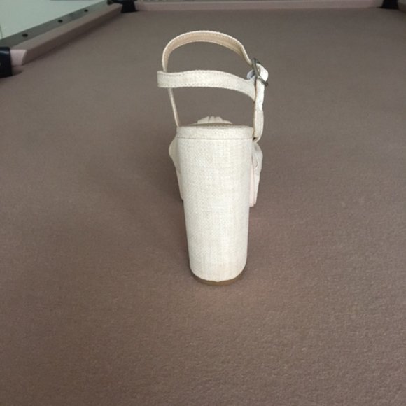 Born on Fifth Laurie Linen Knotted Ankle Strap Platform Sandals Size 9.5, 10, 11 - Picture 5 of 8